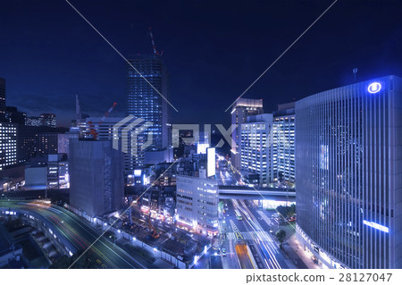 東京都市風景Sekiyabashi銀座有樂町日比谷夜景 28127047