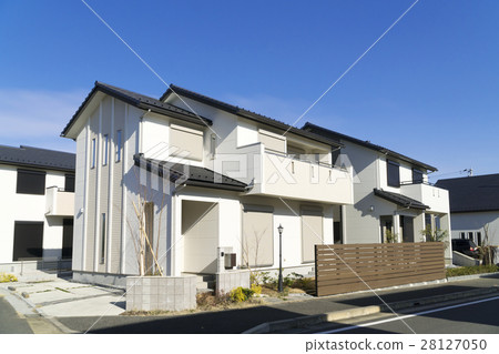 看太陽的住宅住宅區圖像藍天 28127050