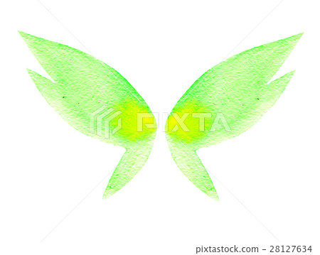 Watercolor butterfly wings isolated on white 28127634