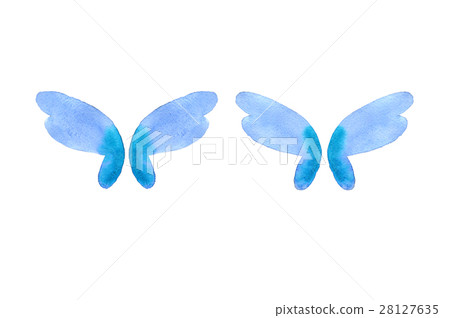 Watercolor butterfly wings isolated on white 28127635