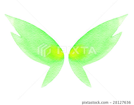 Watercolor butterfly wings isolated on white Watercolor butterfly wings isolated on white 28127636