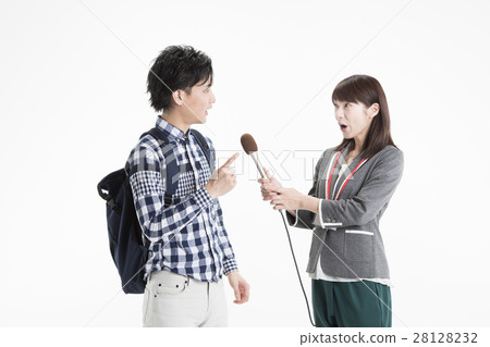 A man receiving an interview A man receiving an interview 28128232
