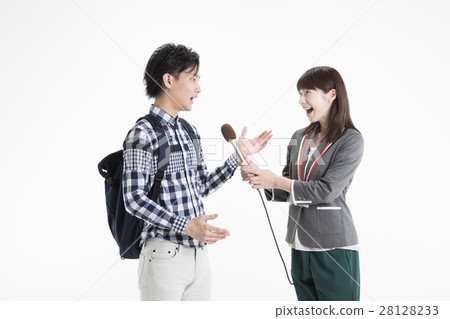 A man receiving an interview A man receiving an interview 28128233