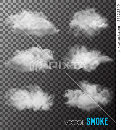 Transparent set of smoke vectors - Stock Illustration [28128249] - PIXTA