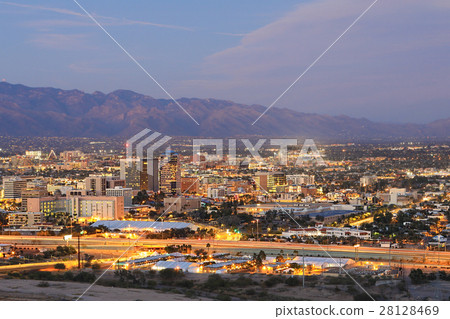 The Tucson city center at dusk The Tucson city center at dusk 28128469