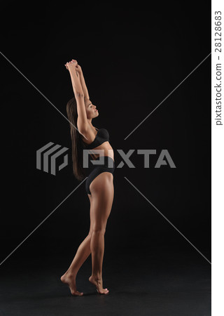 Sexy mulatto girl in lingerie relaxing 28128683