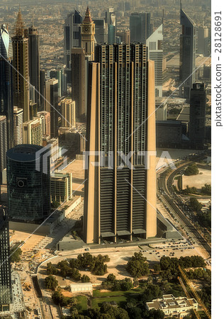 View at Sheikh Zayed Road skyscrapers View at Sheikh Zayed Road skyscrapers 28128691