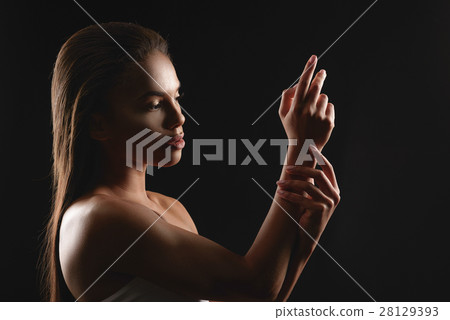 Pretty african woman likes her skin 28129393