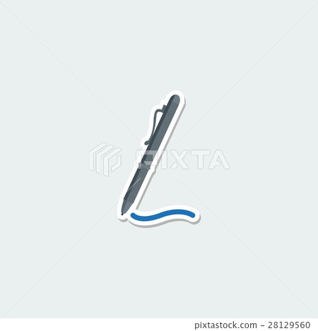 Colorful school symbol - ballpoint pen 28129560