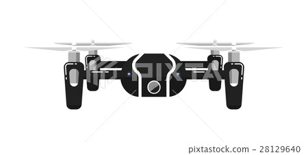 Drone aircraft isolated on white background - Stock Illustration ...