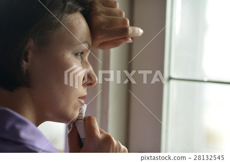 Woman feels sickness at home Woman feels sickness at home 28132545