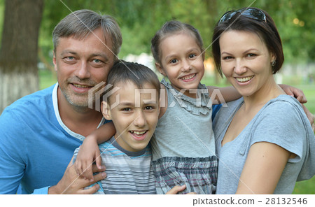 Family resting in summer park Family resting in summer park 28132546