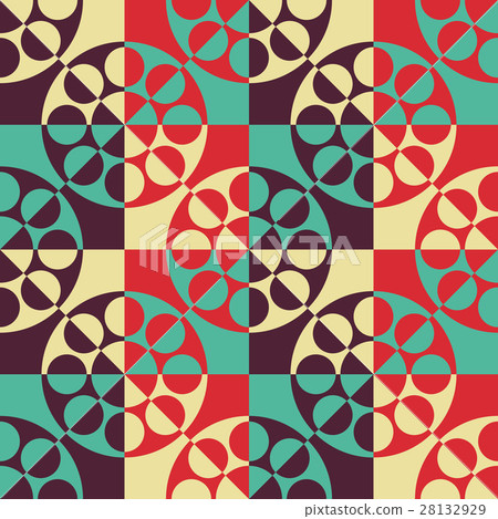 Seamless Square and Circle Pattern - Stock Illustration [28132929] - PIXTA