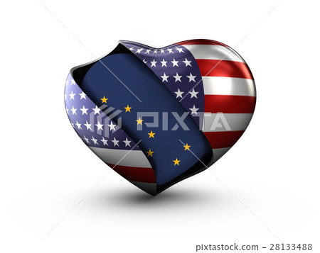 USA State Alaska flag on white background. 3d USA State Alaska flag on white background. 3d 28133488