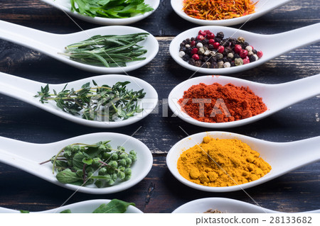 assortment of indian spices and herbs 28133682