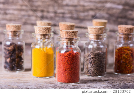 Spices in bottles 28133702