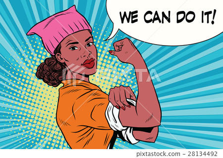 political activist black woman we can do it. Pink 28134492
