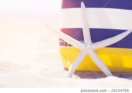 beach bag and stafish 28134768