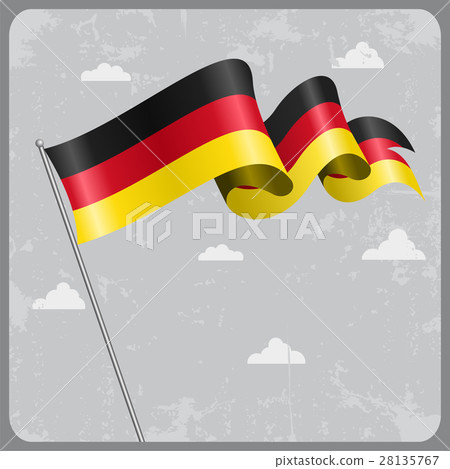 German wavy flag. Vector illustration. 28135767
