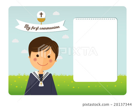 First communion child foreground invitation First communion child foreground invitation 28137344