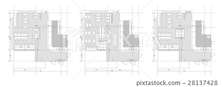 Standard cafe furniture symbols on floor plans Standard cafe furniture symbols on floor plans 28137428