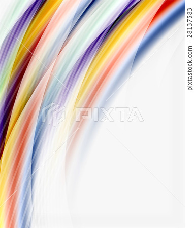 Translucent wave on white background-插圖素材 [28137583] - PIXTA圖庫