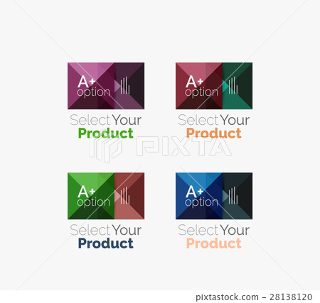 Set of abstract square interface menu navigation Set of abstract square interface menu navigation 28138120