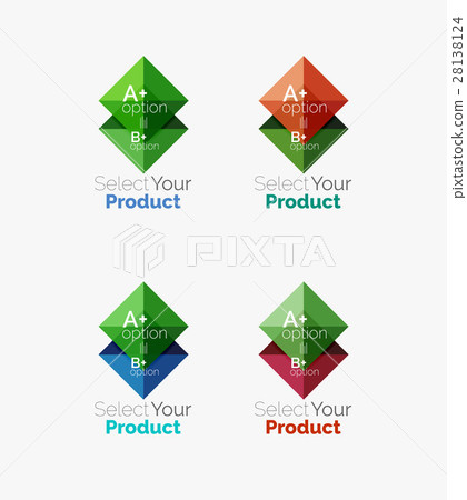 Set of abstract square interface menu navigation Set of abstract square interface menu navigation 28138124