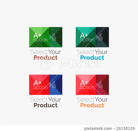Set of abstract square interface menu navigation Set of abstract square interface menu navigation 28138129