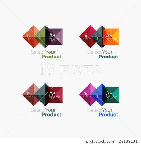 Set of abstract square interface menu navigation Set of abstract square interface menu navigation 28138131