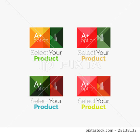 Set of abstract square interface menu navigation Set of abstract square interface menu navigation 28138132