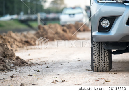 4x4 SUV car on dirt road 4x4 SUV car on dirt road 28138510