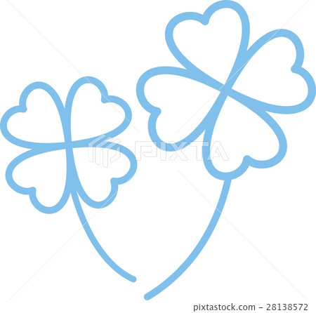 Four leaves of clover 2 blue lines 28138572