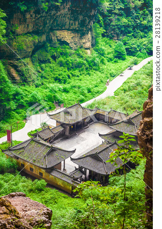 Antique Chinese historical tavern in the woods Antique Chinese historical tavern in the woods 28139218