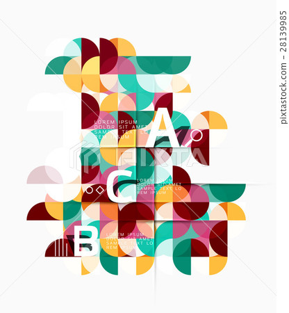 Abstract circle geometric composition isolated on Abstract circle geometric composition isolated on 28139985