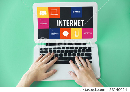 Media Technology Online Digital Networking Concept Media Technology Online Digital Networking Concept 28140624