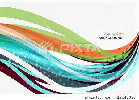 Colorful wave stripes and lines - Stock Illustration [28140986] - PIXTA