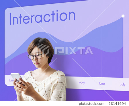 Interaction Connection Statistics Chart Concept Interaction Connection Statistics Chart Concept 28141694