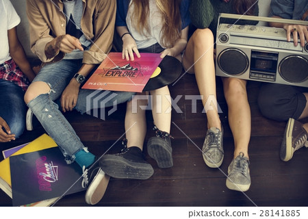 Radio Music Friends Unity Style Teens Casual Concept Radio Music Friends Unity Style Teens Casual Concept 28141885