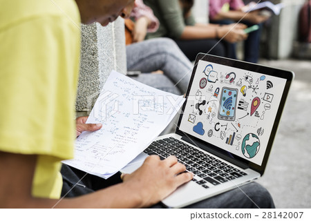 Social Media Internet Technology Concept 28142007