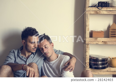 Gay Couple Love Home Concept 28142403