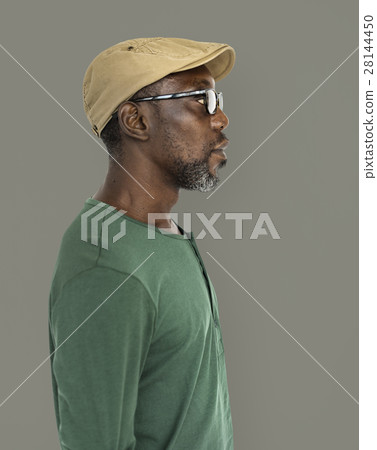 Retro Old-Fashion Casual Senior African Man Concept 28144450