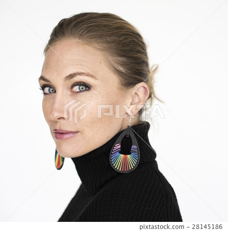 Attractive Woman Face Caucasion Casual Concept Attractive Woman Face Caucasion Casual Concept 28145186