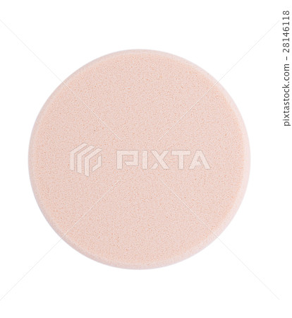 Cosmetic sponges on white background 28146118