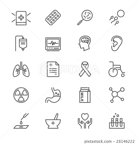 Health care thin icons Health care thin icons 28146222
