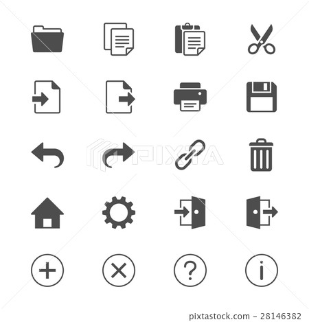 Application toolbar flat icons 28146382