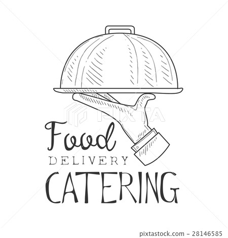 Best Catering Food Delivery Service Hand Drawn 28146585