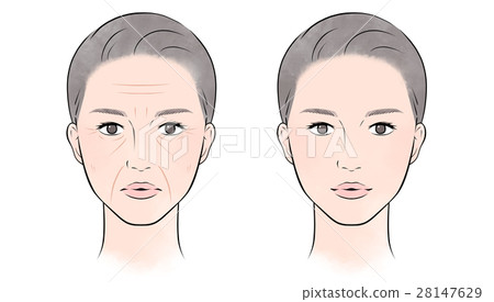 皺紋的女人，沒有女士前面 28147629