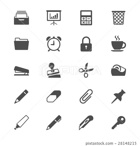 Office supplies flat icons Office supplies flat icons 28148215