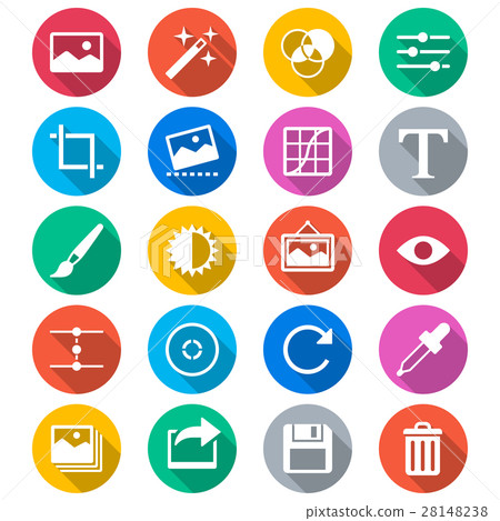 Photography flat color icons 28148238